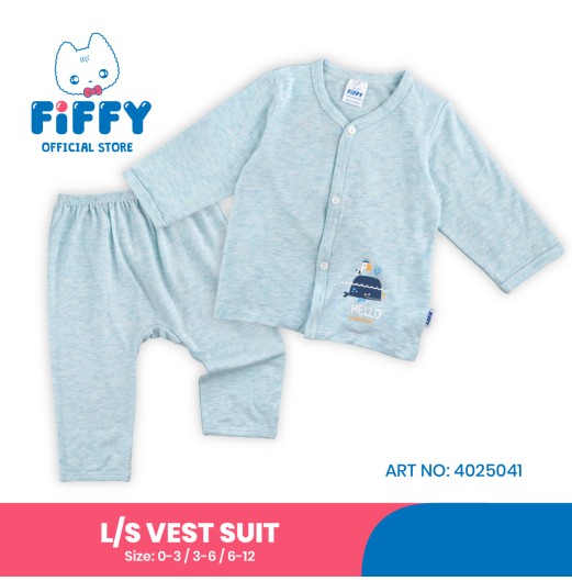 FIFFY HELLO SUMMER LONG SLEEVE VEST SUIT BAJU BAYI (4025041) FIFFY HELLO SUMMER LONG SLEEVE VEST SUIT BAJU BAYI (4025041)