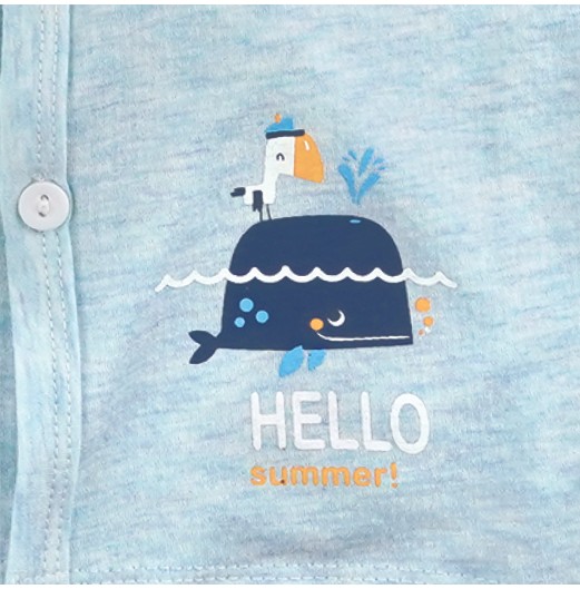 FIFFY HELLO SUMMER LONG SLEEVE VEST SUIT BAJU BAYI (4025041) FIFFY HELLO SUMMER LONG SLEEVE VEST SUIT BAJU BAYI (4025041)