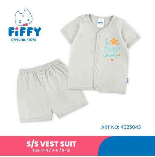 FIFFY STAR FISH SHORT SLEEVE VEST SUIT BAJU BAYI (4025043)