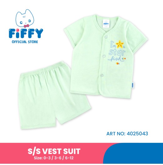 FIFFY STAR FISH SHORT SLEEVE VEST SUIT BAJU BAYI (4025043)