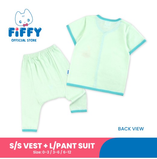 FIFFY CRAB EXPLORER SHORT SLEEVE VEST + LONG PANT SUIT BAJU BAYI (4025044)