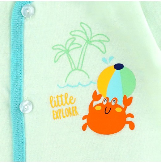 FIFFY CRAB EXPLORER SHORT SLEEVE VEST + LONG PANT SUIT BAJU BAYI (4025044)