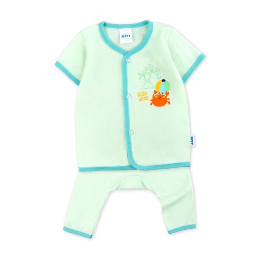FIFFY CRAB EXPLORER SHORT SLEEVE VEST + LONG PANT SUIT BAJU BAYI (4025044)