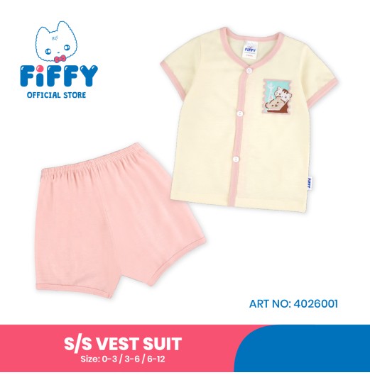 FIFFY TRAVEL BUDDY SHORT SLEEVE VEST SUIT BAJU BAYI (4026001) FIFFY TRAVEL BUDDY SHORT SLEEVE VEST SUIT BAJU BAYI (4026001)