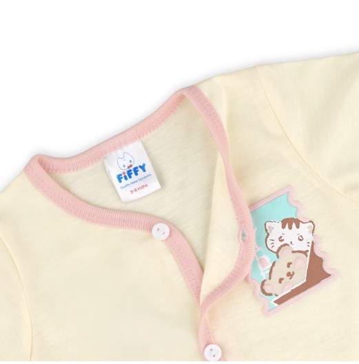 FIFFY TRAVEL BUDDY SHORT SLEEVE VEST SUIT BAJU BAYI (4026001) FIFFY TRAVEL BUDDY SHORT SLEEVE VEST SUIT BAJU BAYI (4026001)