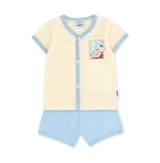 FIFFY TRAVEL BUDDY SHORT SLEEVE VEST SUIT BAJU BAYI (4026001) FIFFY TRAVEL BUDDY SHORT SLEEVE VEST SUIT BAJU BAYI (4026001)