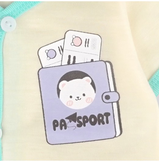 FIFFY READY TO TRAVEL SHORT SLEEVE VEST + LONG PANT SUIT BAJU BAYI (4026002)