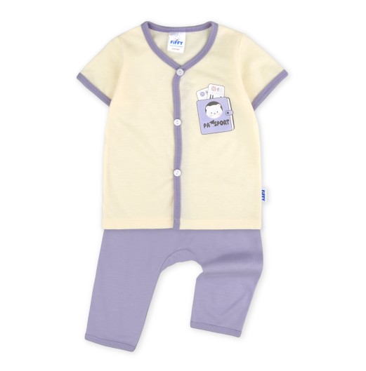 FIFFY READY TO TRAVEL SHORT SLEEVE VEST + LONG PANT SUIT BAJU BAYI (4026002)