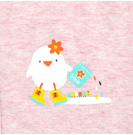 FIFFY LITTLE CHICKIE SHORT SLEEVE VEST + LONG PANT SUIT BAJU BAYI (4026005)