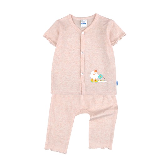 FIFFY LITTLE CHICKIE SHORT SLEEVE VEST + LONG PANT SUIT BAJU BAYI (4026005)