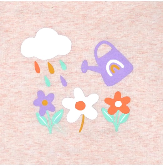 FIFFY RAINBOW GARDEN SHORT SLEEVE VEST + SHORT PANT SUIT BAJU BAYI (4026007)