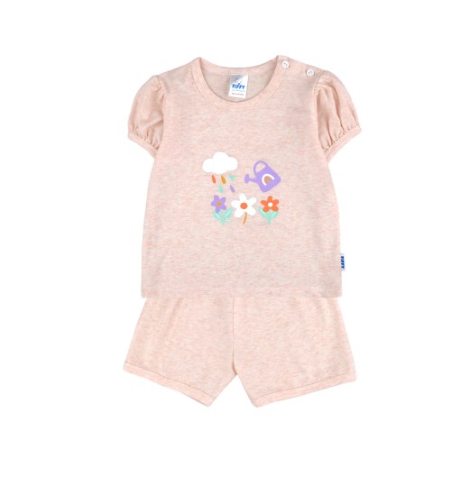FIFFY RAINBOW GARDEN SHORT SLEEVE VEST + SHORT PANT SUIT BAJU BAYI (4026007)