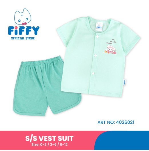 FIFFY YOU ARE MY PRECIOUS SHORT SLEEVE VEST SUIT BAJU BAYI (4026021) FIFFY YOU ARE MY PRECIOUS SHORT SLEEVE VEST SUIT BAJU BAYI (4026021)