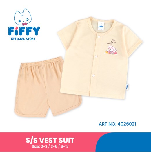 FIFFY YOU ARE MY PRECIOUS SHORT SLEEVE VEST SUIT BAJU BAYI (4026021) FIFFY YOU ARE MY PRECIOUS SHORT SLEEVE VEST SUIT BAJU BAYI (4026021)