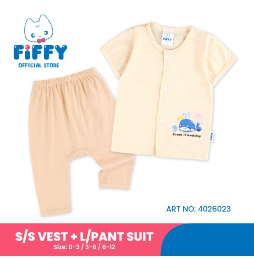FIFFY OCEAN FRIENDSHIP SHORT SLEEVE VEST + LONG PANT SUIT BAJU BAYI (4026023) FIFFY OCEAN FRIENDSHIP SHORT SLEEVE VEST + LONG PANT SUIT BAJU BAYI (4026023)