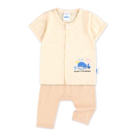 FIFFY OCEAN FRIENDSHIP SHORT SLEEVE VEST + LONG PANT SUIT BAJU BAYI (4026023)