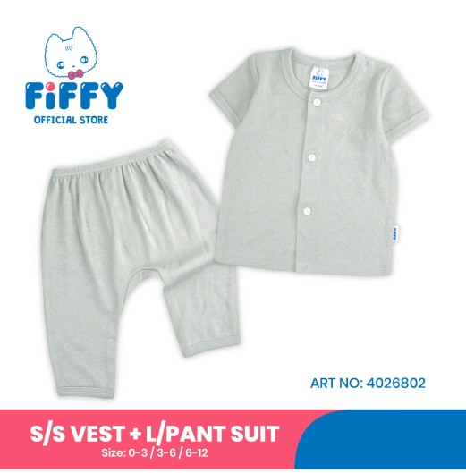 FIFFY SOFT SHORT SLEEVE + LONG PANT SUIT BAJU BAYI (4026802) FIFFY SOFT SHORT SLEEVE + LONG PANT SUIT BAJU BAYI (4026802)