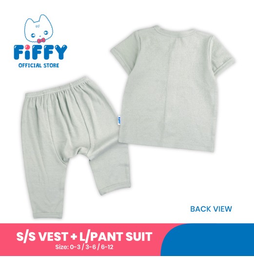 FIFFY SOFT SHORT SLEEVE + LONG PANT SUIT BAJU BAYI (4026802) FIFFY SOFT SHORT SLEEVE + LONG PANT SUIT BAJU BAYI (4026802)