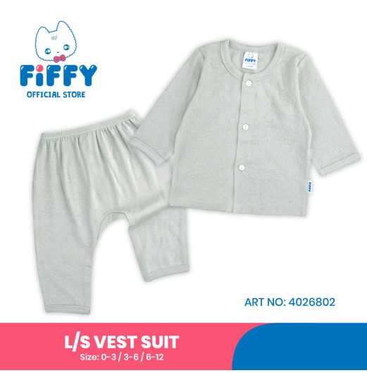 FIFFY SOFT LONG SLEEVE VEST SUIT BAJU BAYI (4026803) FIFFY SOFT LONG SLEEVE VEST SUIT BAJU BAYI (4026803)