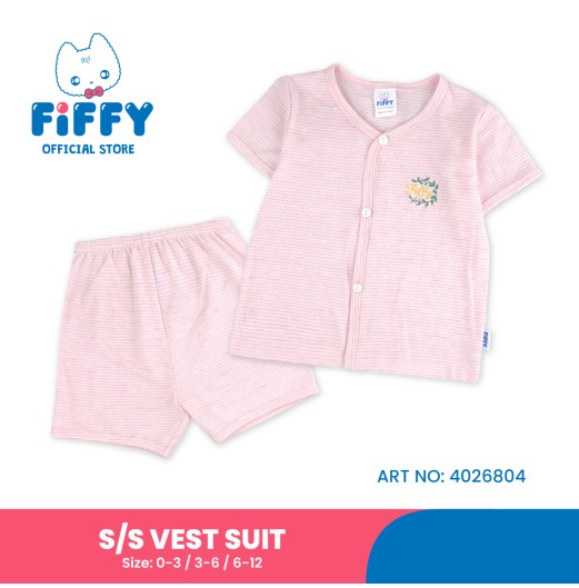 FIFFY CLASSIC SHORT SLEEVE VEST SUIT BAJU BAYI (4026804) FIFFY CLASSIC SHORT SLEEVE VEST SUIT BAJU BAYI (4026804)