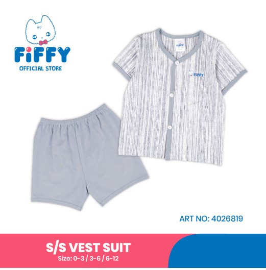  FIFFY TINY STRIPE SHORT SLEEVE VEST SUIT BAJU BAYI (4026819)