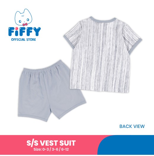  FIFFY TINY STRIPE SHORT SLEEVE VEST SUIT BAJU BAYI (4026819)