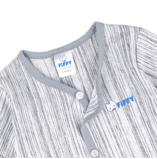  FIFFY TINY STRIPE SHORT SLEEVE VEST SUIT BAJU BAYI (4026819)