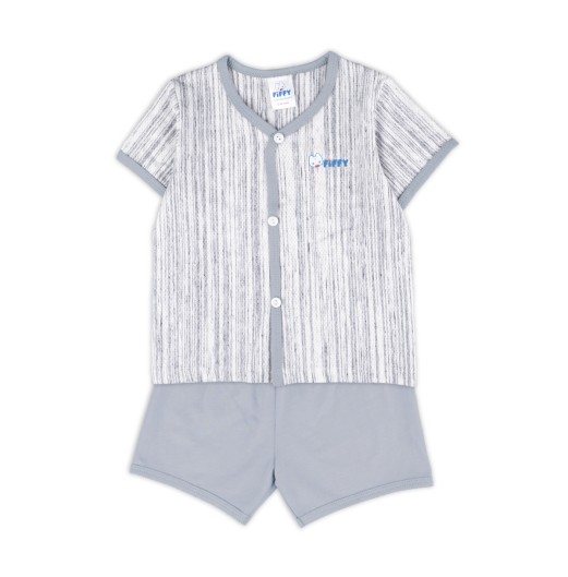  FIFFY TINY STRIPE SHORT SLEEVE VEST SUIT BAJU BAYI (4026819)