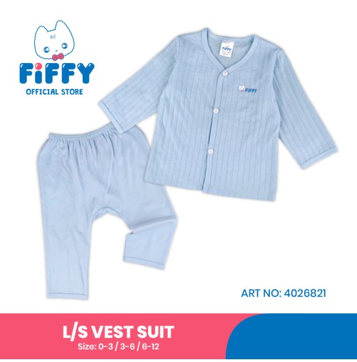 FIFFY MARSHMALLOW LONG SLEEVE VEST SUIT BAJU BAYI (4026821)
