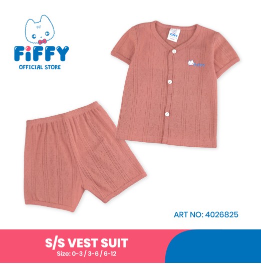 FIFFY COMFORT KNIT SHORT SLEEVE VEST SUIT BAJU BAYI (4026825)