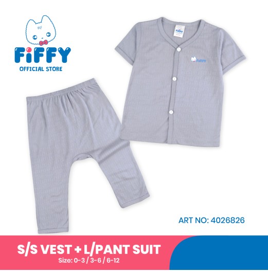 FIFFY COZY KNIT SHORT VEST + LONG PANT SUIT BAJU BAYI (4026826)