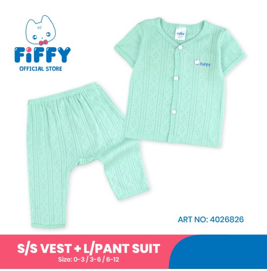 FIFFY COZY KNIT SHORT VEST + LONG PANT SUIT BAJU BAYI (4026826)