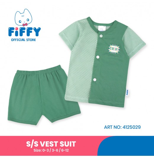 FIFFY CIRCUS BAJU BAYI SHORT SLEEVE VEST SUIT (4125029)