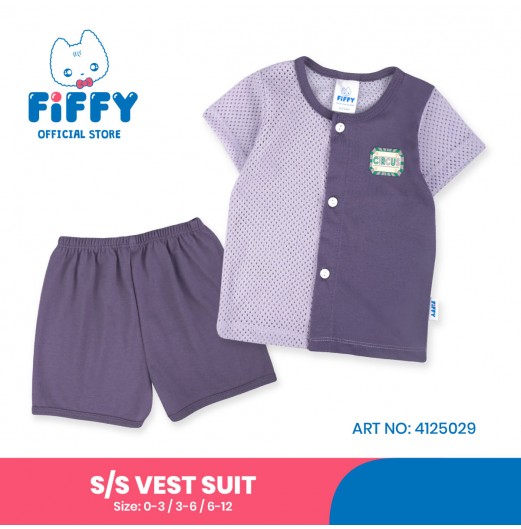FIFFY CIRCUS BAJU BAYI SHORT SLEEVE VEST SUIT (4125029)
