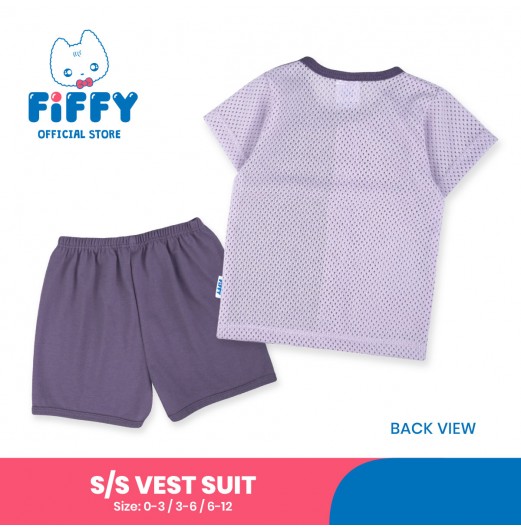 FIFFY CIRCUS BAJU BAYI SHORT SLEEVE VEST SUIT (4125029)