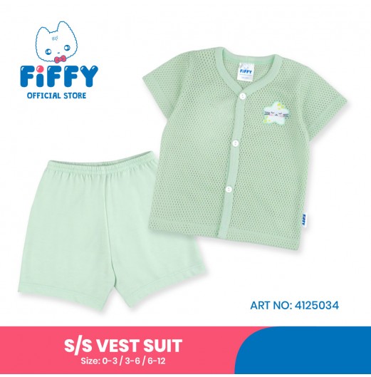 FIFFY SLEEPY STAR SHORT SLEEVE VEST SUIT BAJU BAYI (4125034)
