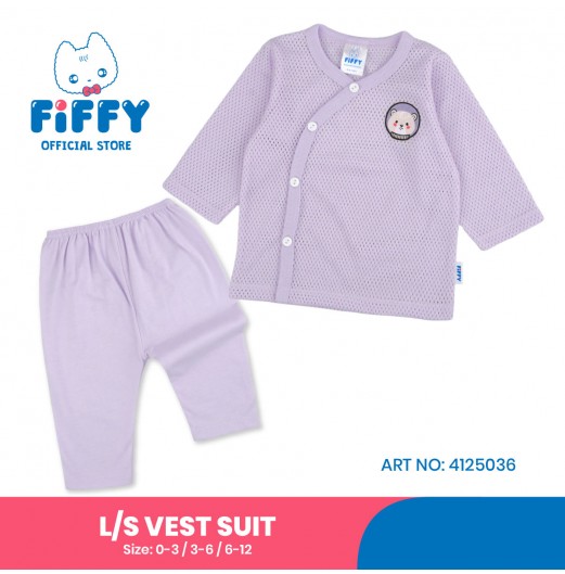 FIFFY LITTLE BEAR LONG SLEEVE VEST SUIT BAJU BAYI (4125036) FIFFY LITTLE BEAR LONG SLEEVE VEST SUIT BAJU BAYI (4125036)