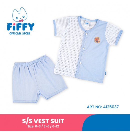 FIFFY HELLO DINO BAJU BAYI SHORT SLEEVE VEST SUIT (4125037)