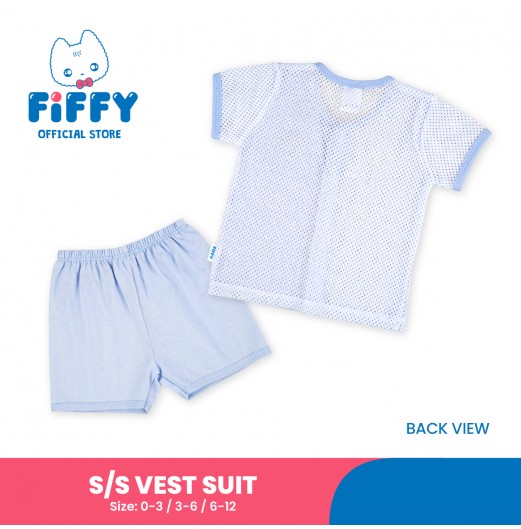 FIFFY HELLO DINO BAJU BAYI SHORT SLEEVE VEST SUIT (4125037)