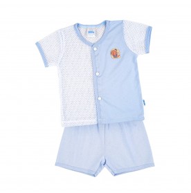 FIFFY HELLO DINO BAJU BAYI SHORT SLEEVE VEST SUIT (4125037)