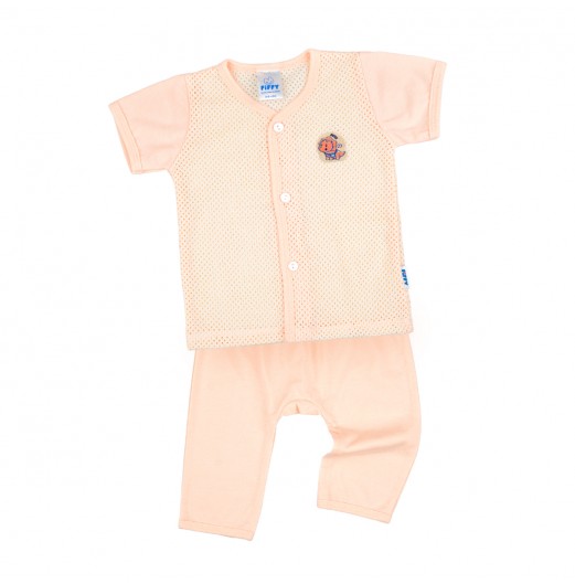 FIFFY HELLO DINO BAJU BAYI SHORT SLEEVE VEST + LONG PANT SUIT (4125038)