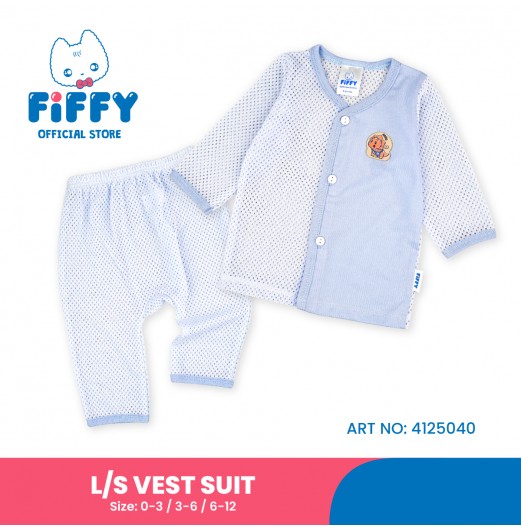 FIFFY HELLO DINO BAJU BAYI LONG SLEEVE VEST SUIT (4125040)