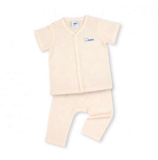 FIFFY COMFORT BAJU BAYI SHORT SLEEVE VEST + LONG PANT SUIT (4125041)