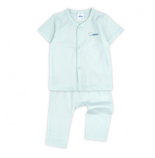 FIFFY COZY BAJU BAYI SHORT SLEEVE VEST + LONG PANT SUIT (4125044)