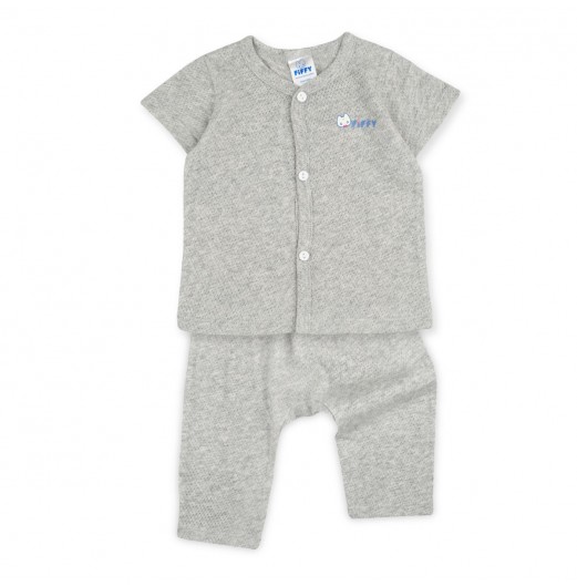 FIFFY COZY BAJU BAYI SHORT SLEEVE VEST + LONG PANT SUIT (4125044)