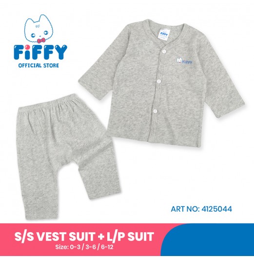FIFFY COZY BAJU BAYI LONG SLEEVE VEST SUIT (4125045)