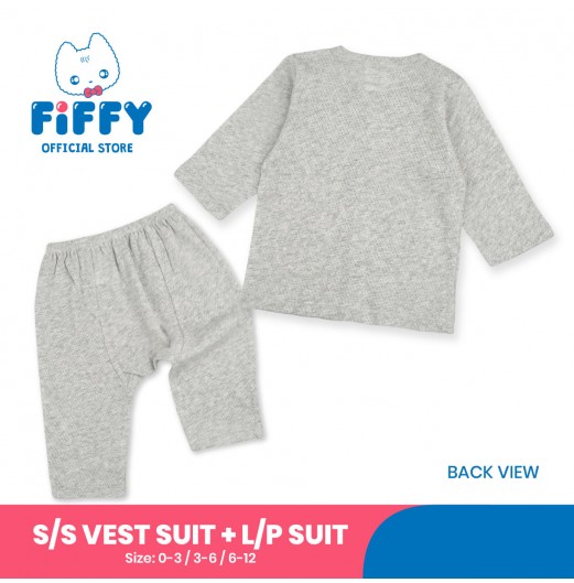 FIFFY COZY BAJU BAYI LONG SLEEVE VEST SUIT (4125045)