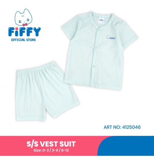 FIFFY COZY BAJU BAYI SHORT SLEEVE VEST SUIT (4125046)