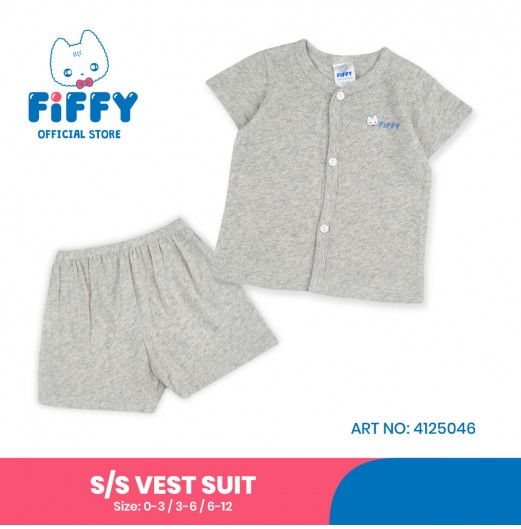 FIFFY COZY BAJU BAYI SHORT SLEEVE VEST SUIT (4125046)