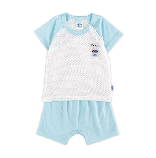 FIFFY SLEEPING BEAR SHORT SLEEVE VEST SUIT BAJU BAYI (4125047)